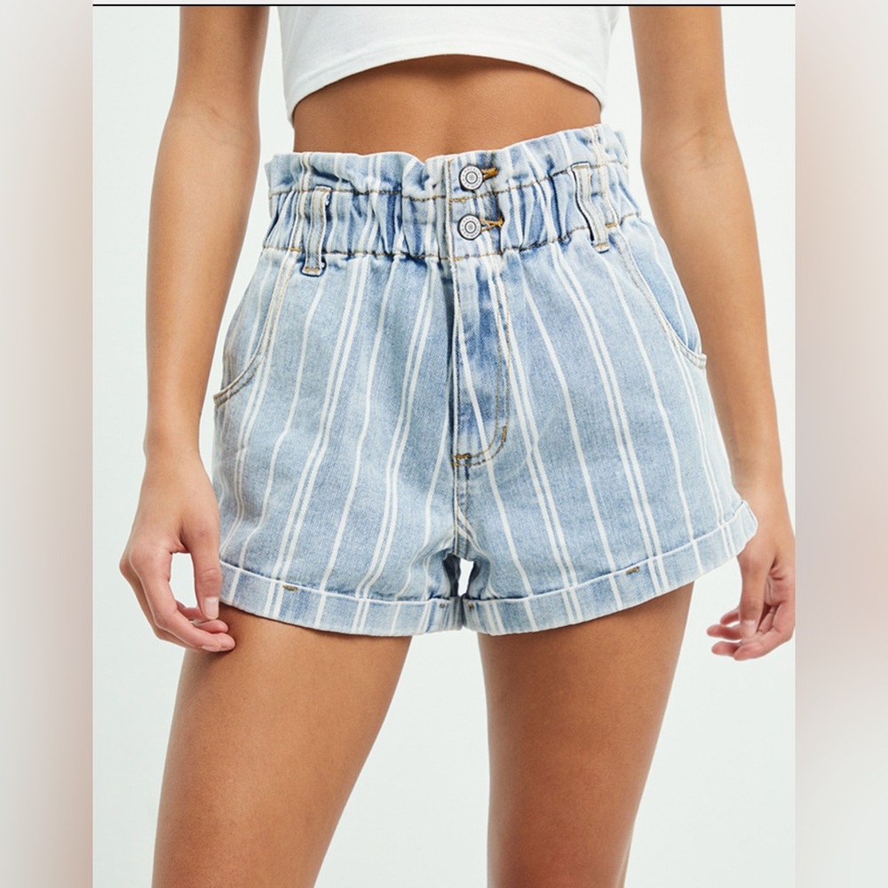 Pacsun striped jean mom jean shorts SZ S